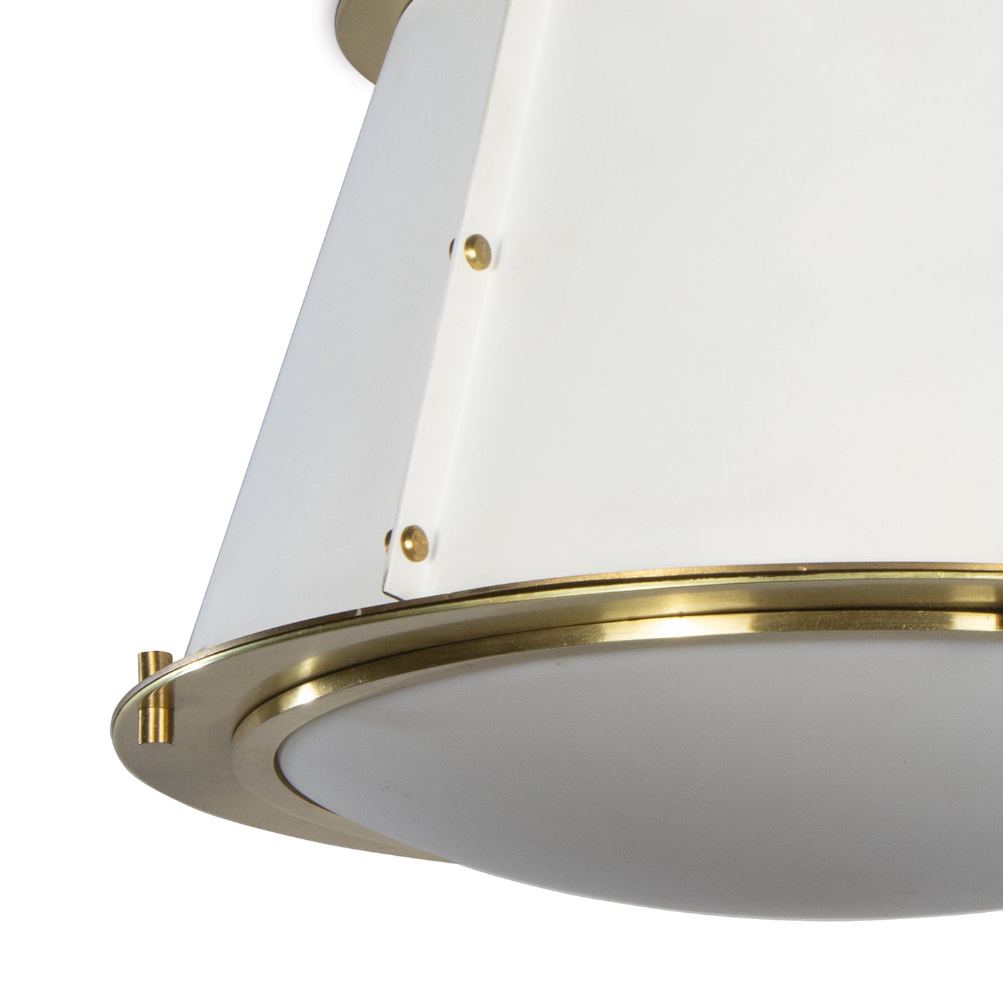 Regina Andrew French Maid Flush Mount (White and Natural Brass)  16-1379WT