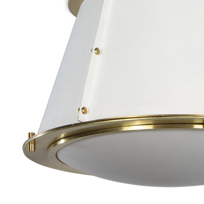 Regina Andrew French Maid Flush Mount (White and Natural Brass)  16-1379WT