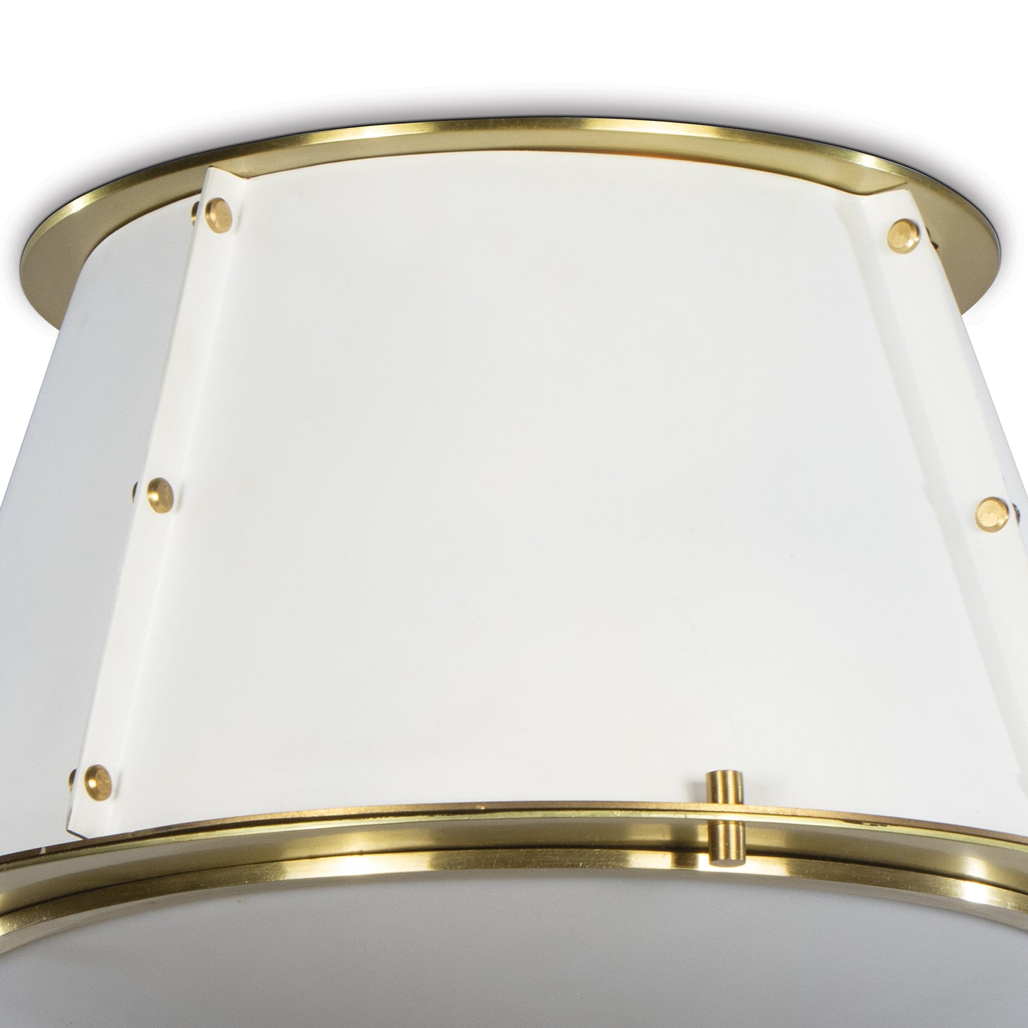 Regina Andrew French Maid Flush Mount (White and Natural Brass)  16-1379WT