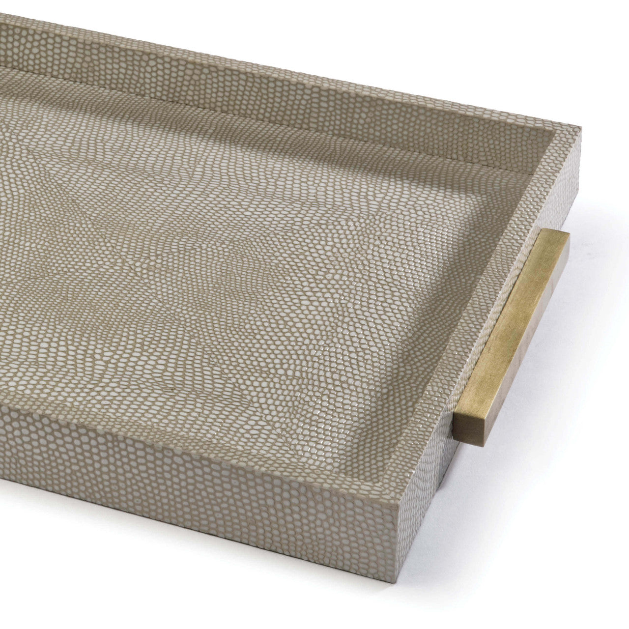 Regina Andrew Square Shagreen Boutique Tray in Ivory Grey Python 20-1102IV