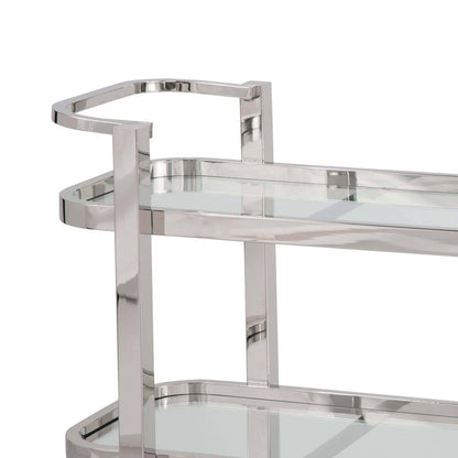 Regina Andrew Carter Bar Cart in Polished Stainless Steel 31-1020SS