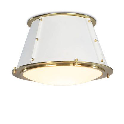 Regina Andrew French Maid Flush Mount (White and Natural Brass)  16-1379WT