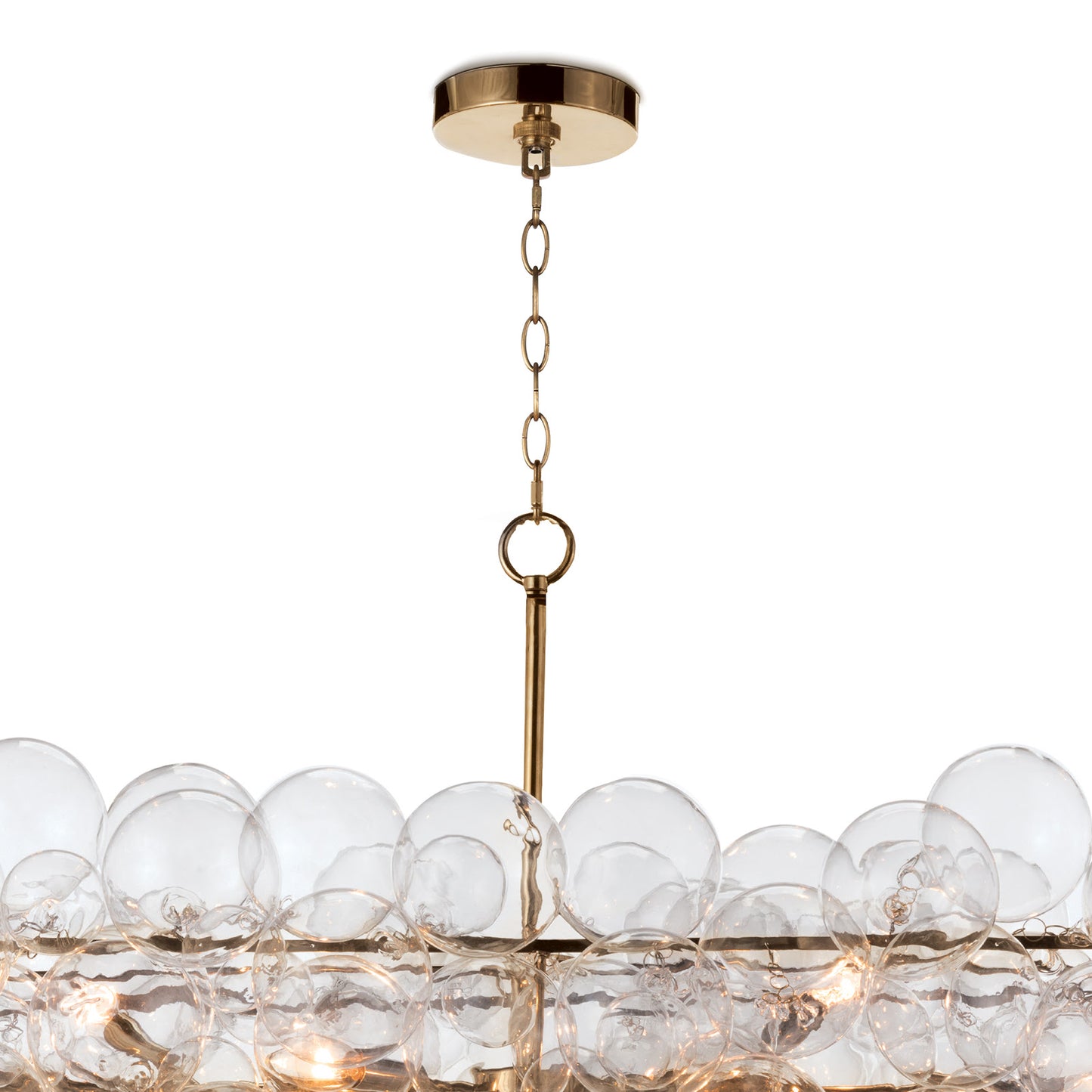 Regina Andrew Bubbles Chandelier Linear (Clear) Natural Brass  16-1381NB