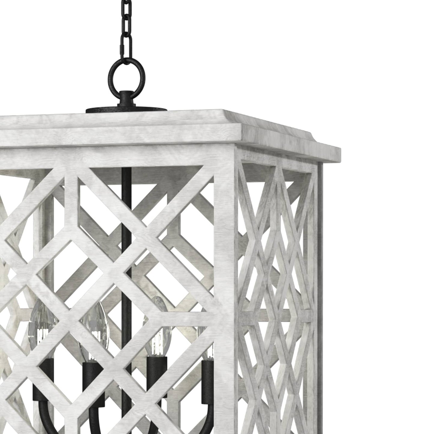 Coastal Living Chatham Wood Lantern (White) 16-1364WT