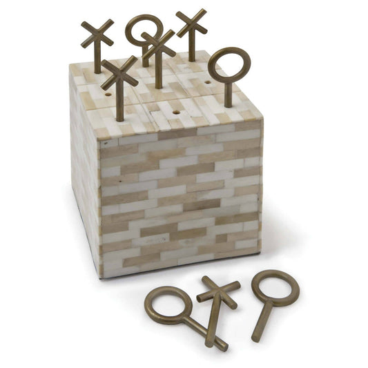 Regina Andrew Tic Tac Toe Block (Multi-Tone Bone) 20-1099