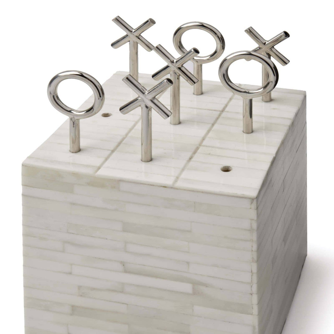 Regina Andrew Tic Tac Toe Block in White Bone 20-1098