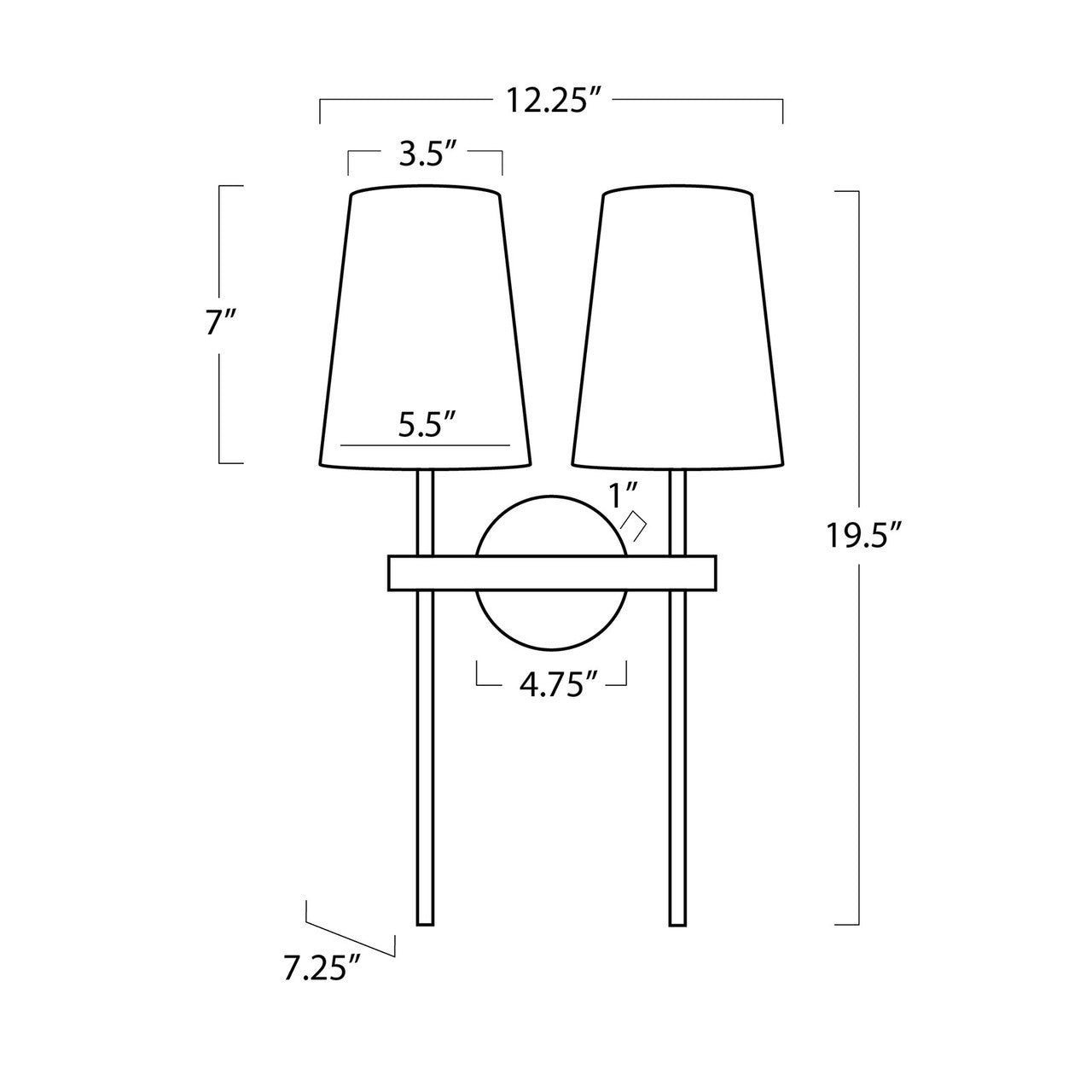 Regina Andrew Southern Living Toni Sconce Double 15-1211