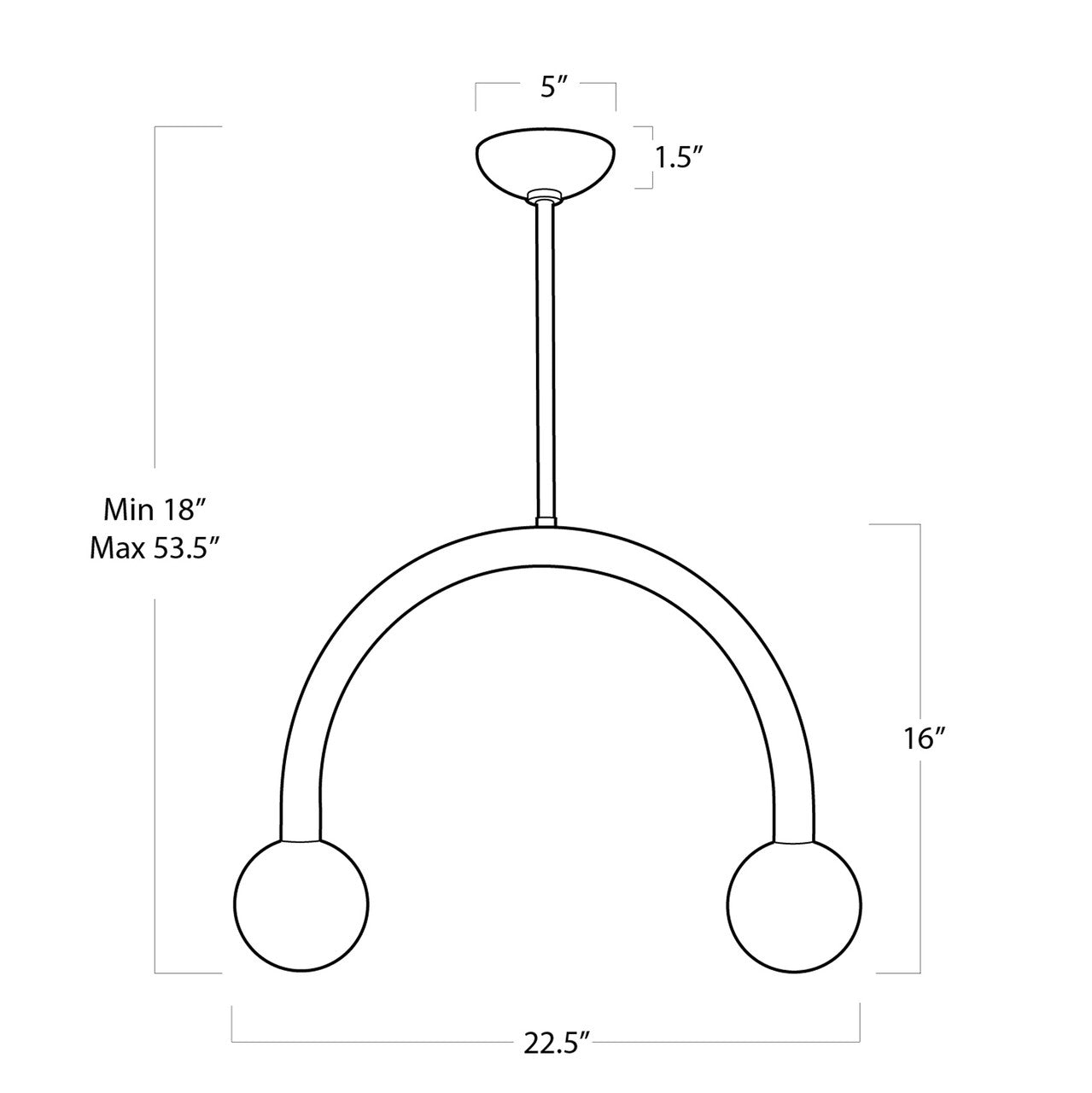 Regina Andrew Happy Pendant Chandelier Small in Oil Rubbed Bronze 16-1318ORB