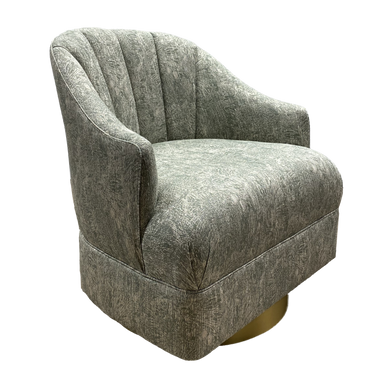 Currey & Co. Inga Swivel Chair, Cindaria Celadon 7000-0742