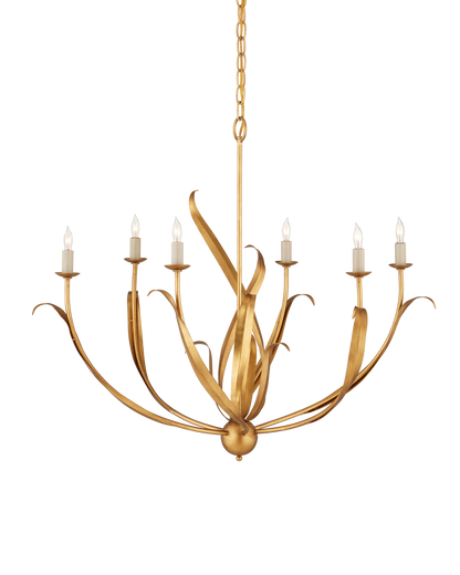 Currey & Co. Menefee Gold Chandelier 9000-0444