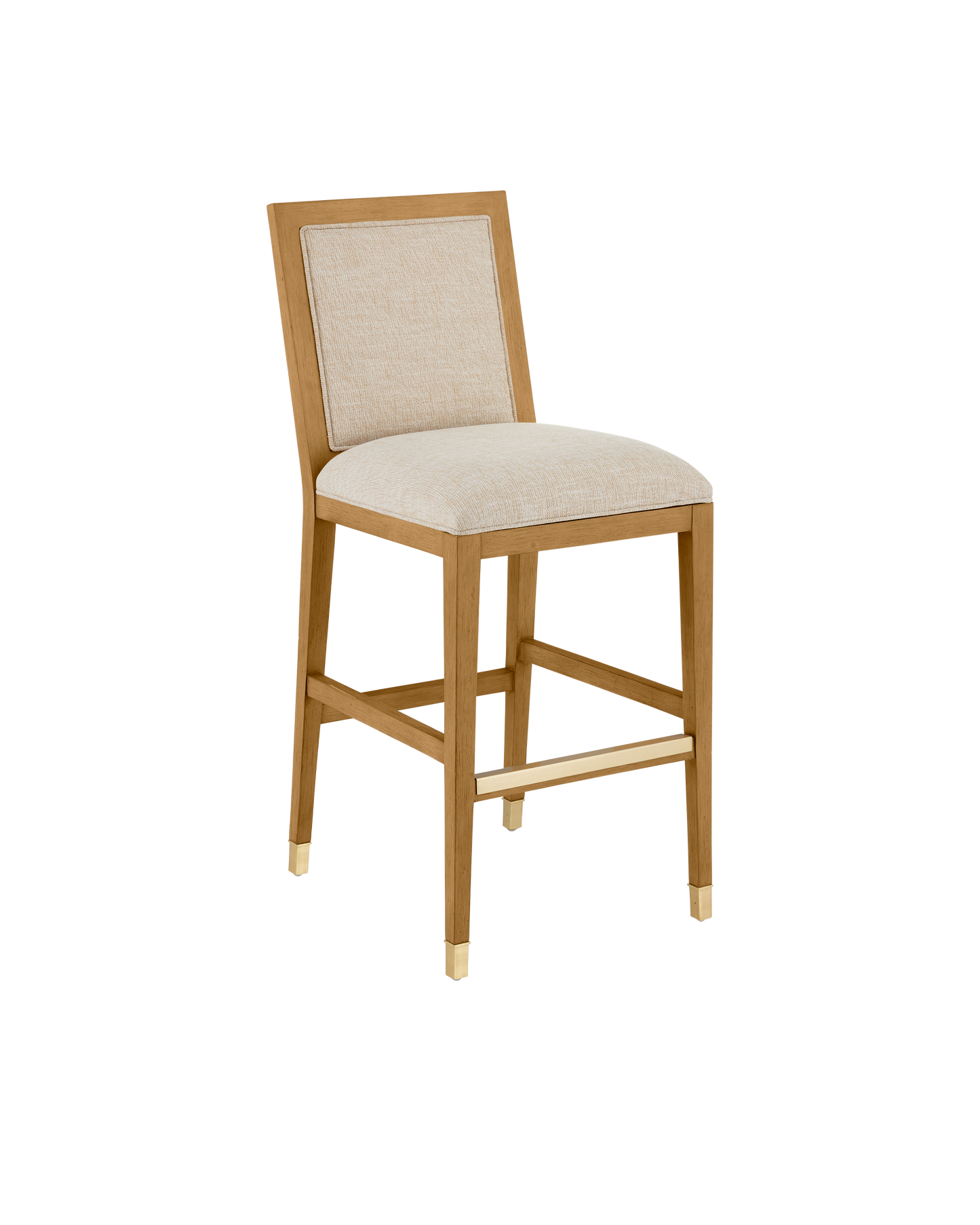 Currey & Co. Santos Sea Sand Bar Stool, Liller Malt 7000-0912