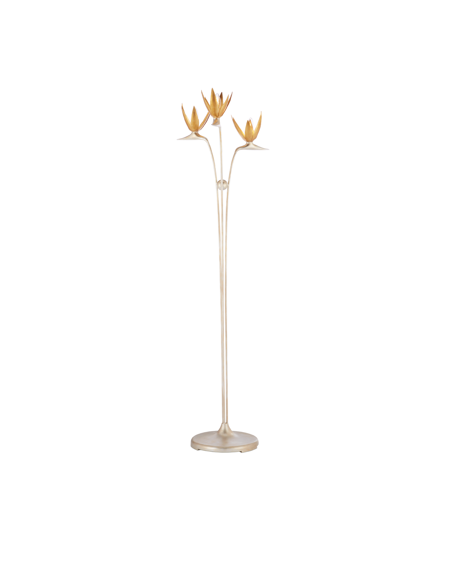 Currey & Co. Paradiso Silver & Gold Floor Lamp 8000-0130