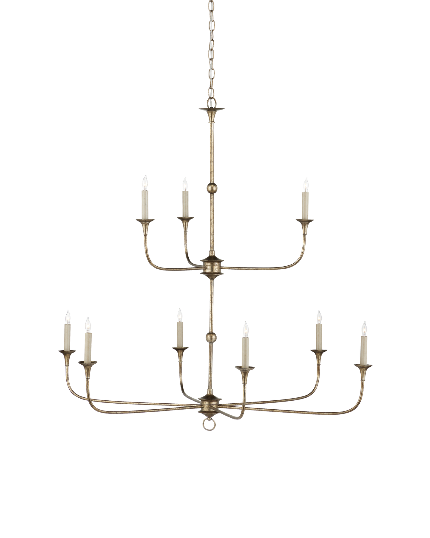 Currey & Co. Nottaway Bronze Large Two-Tier Chandelier 9000-1129