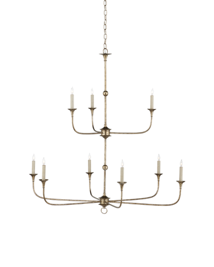 Currey & Co. Nottaway Bronze Large Two-Tier Chandelier 9000-1129