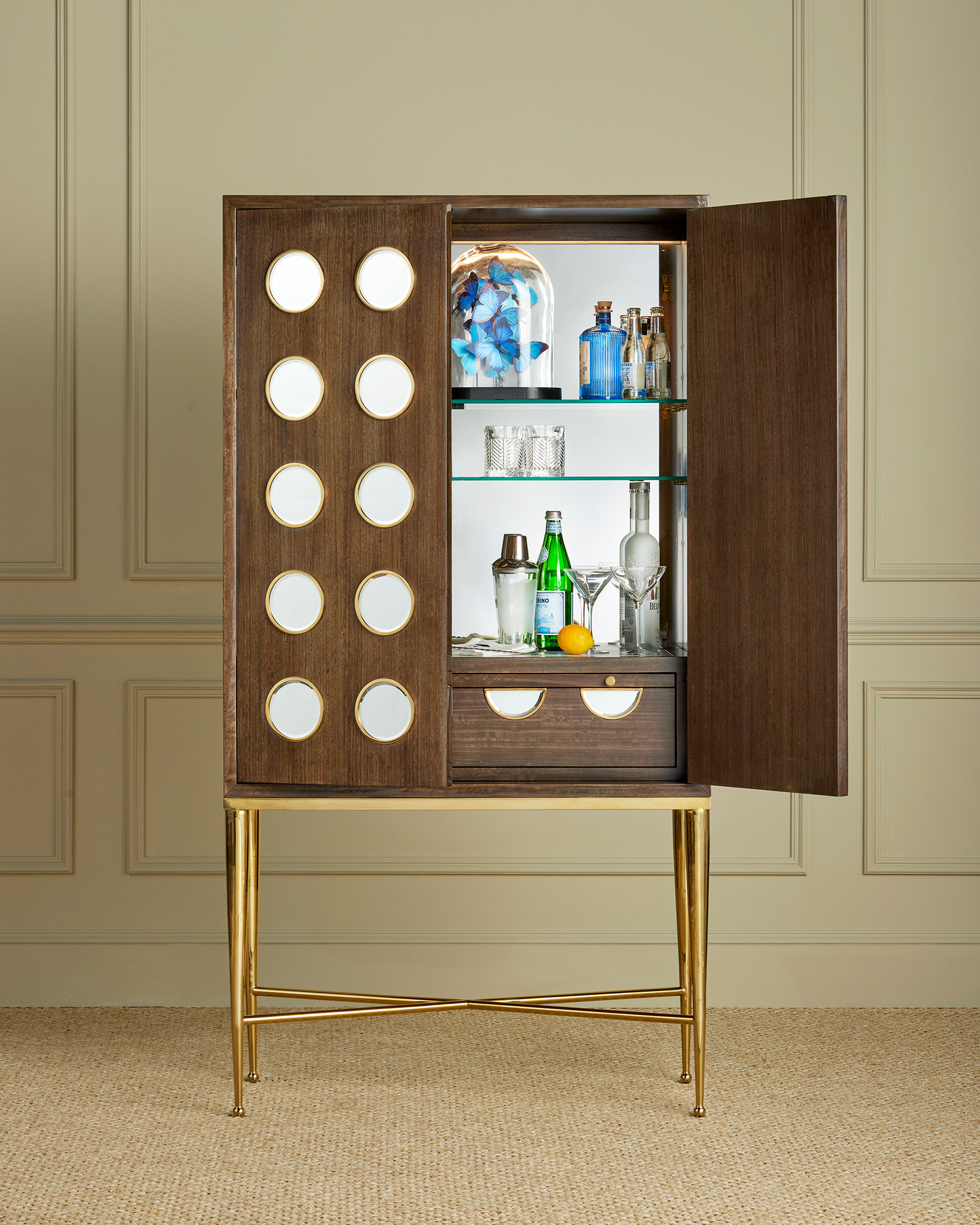 Currey & Co. Colette Bar Cabinet 3000-0299