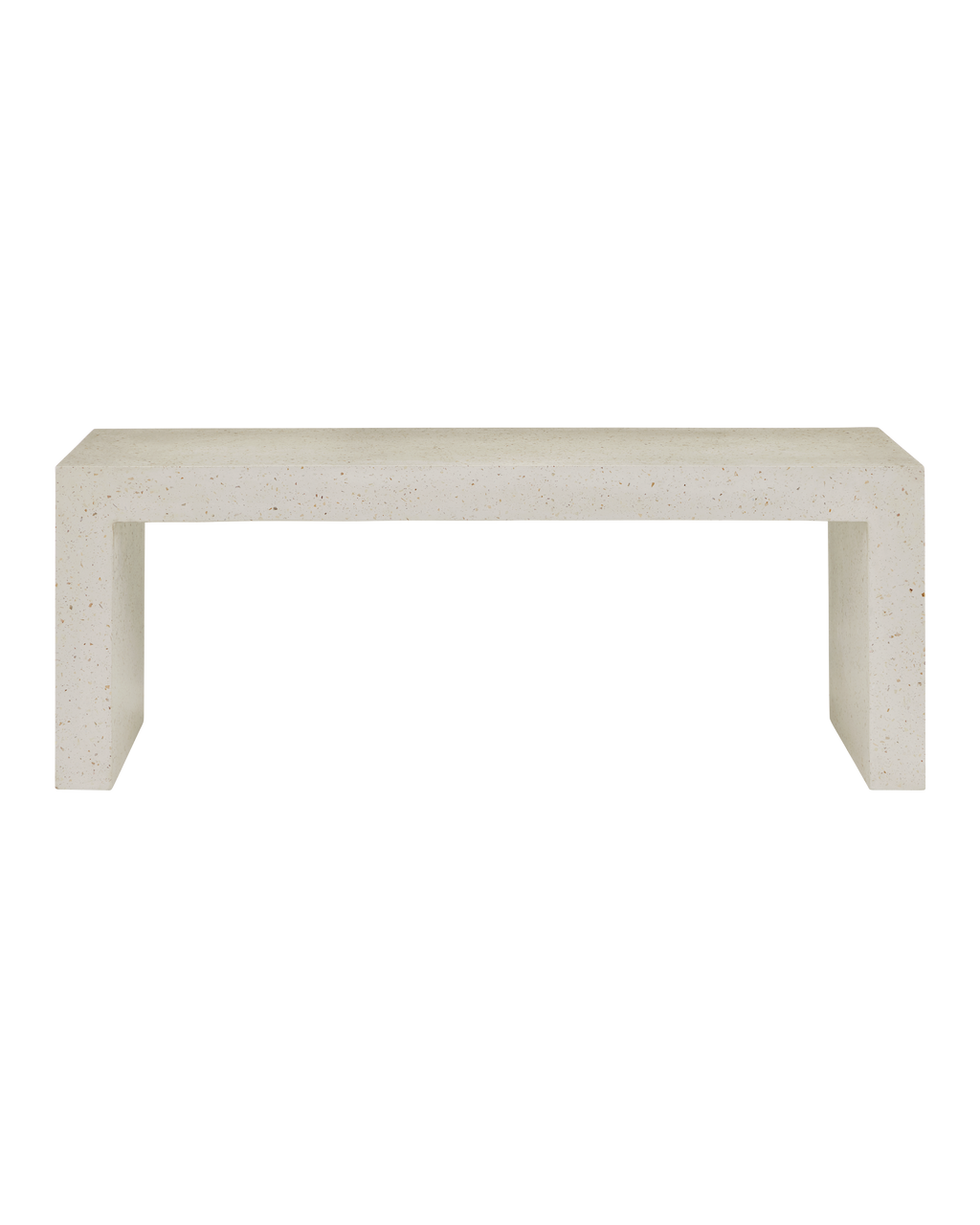 Currey & Co. Carson Ivory Terrazzo Bench 2000-0040