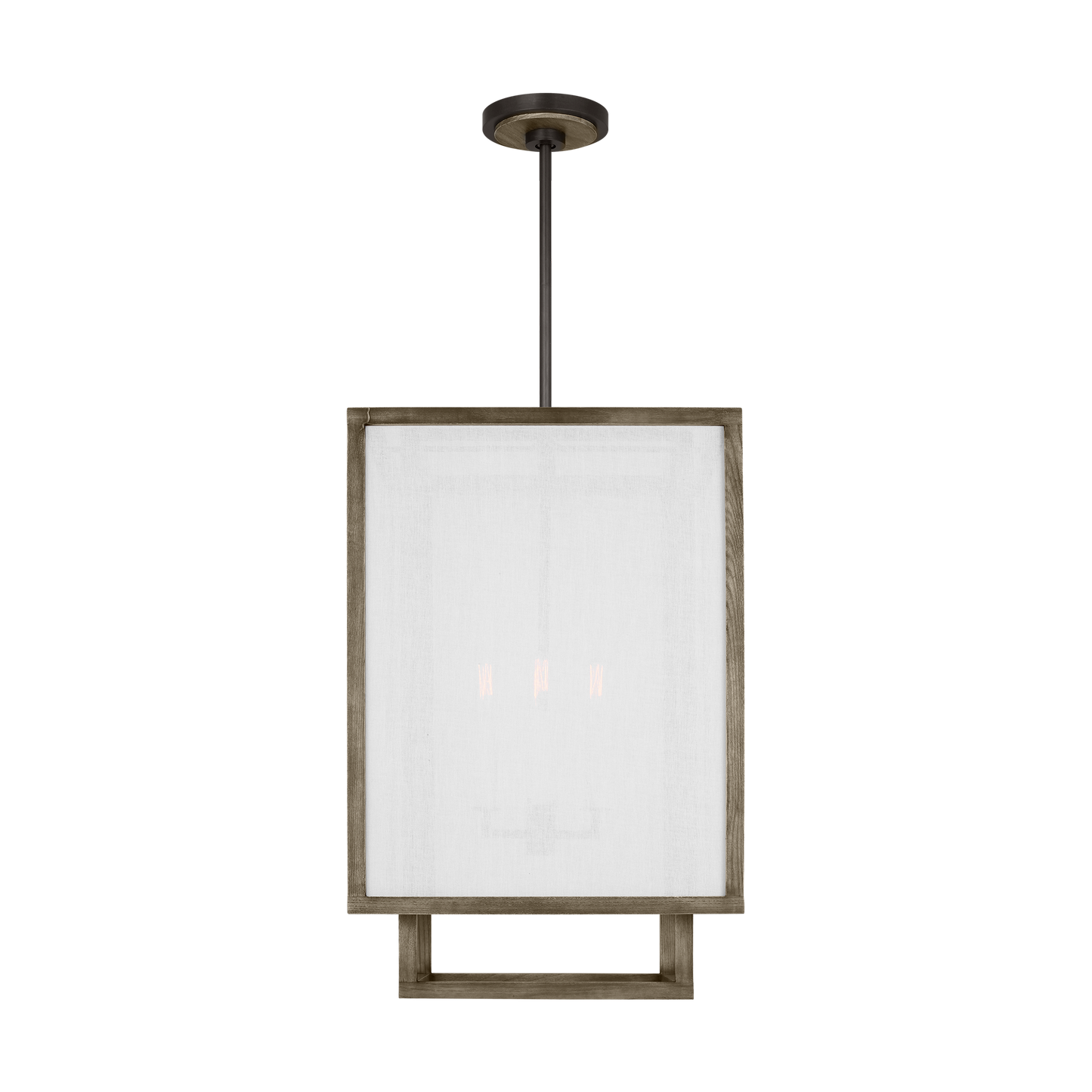 Visual Comfort Studio Thom Filicia Brockway Medium Lantern in Weathered Oak Wood TFC1094WDO