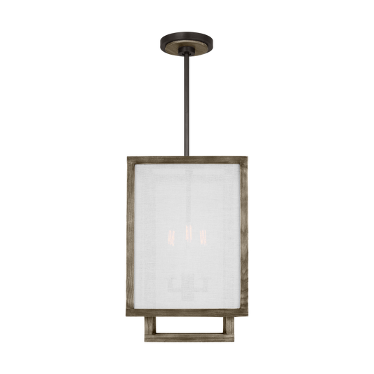 Visual Comfort Studio Thom Filicia Brockway Small Lantern in Weathered Oak Wood TFC1103WDO