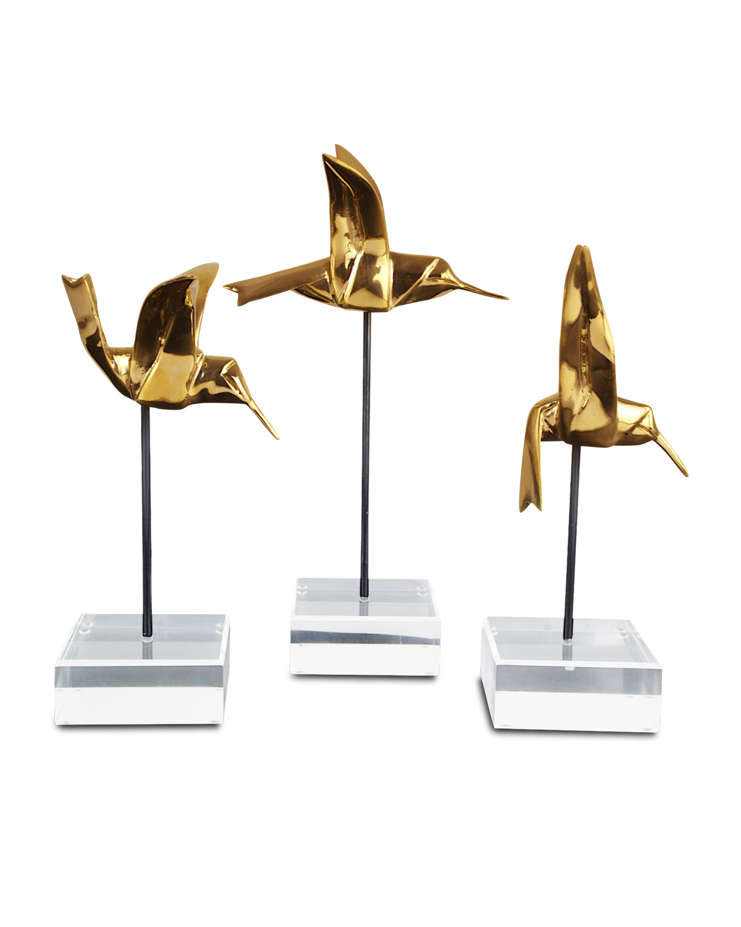 Currey & Co. Gold Hummingbirds Set of 3 1200-0903