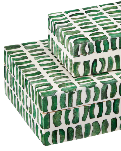 Currey & Co. Emerald Box Set of 2 1200-0585