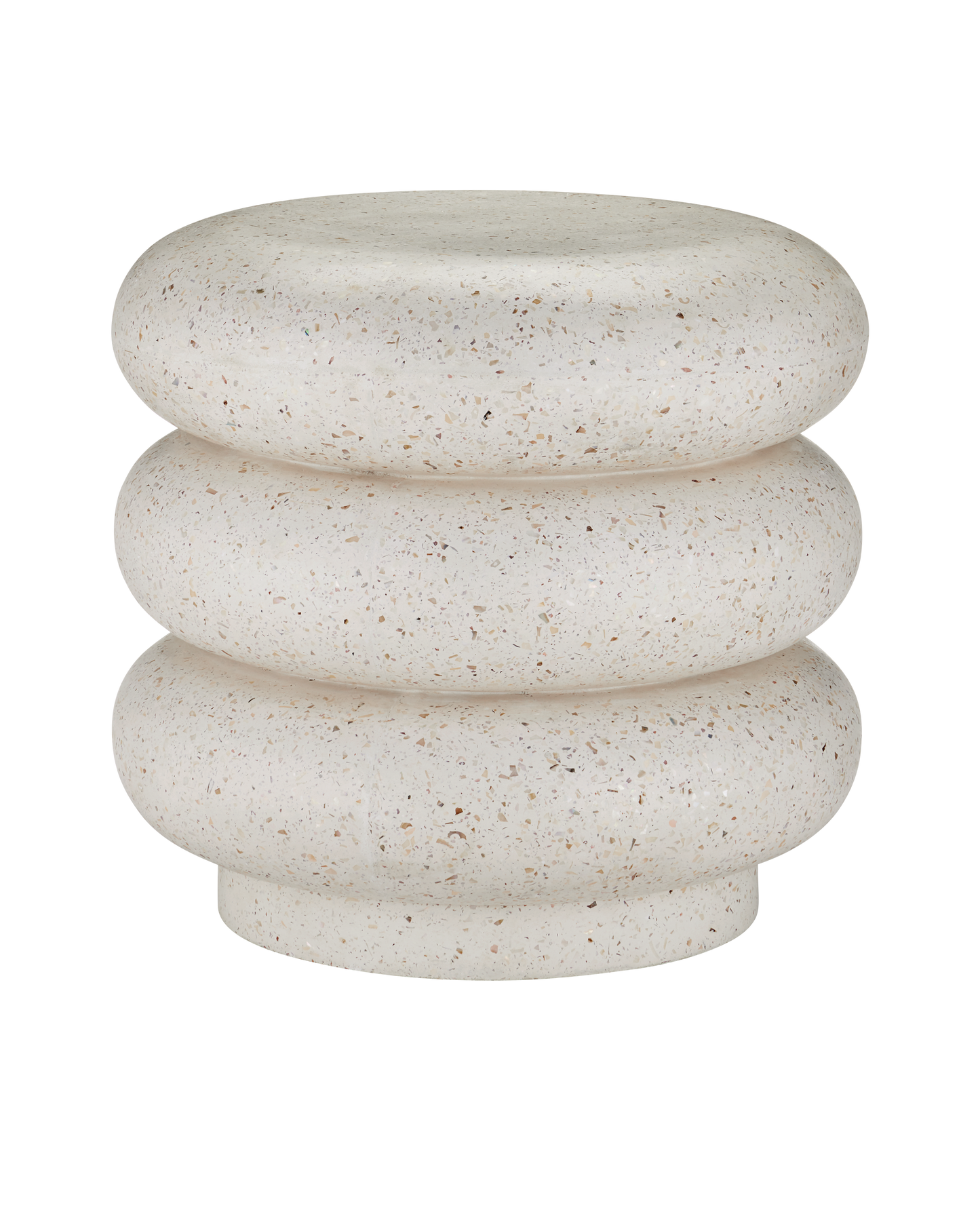 Currey & Co. Cusani Ivory Terrazzo Stool 2000-0044