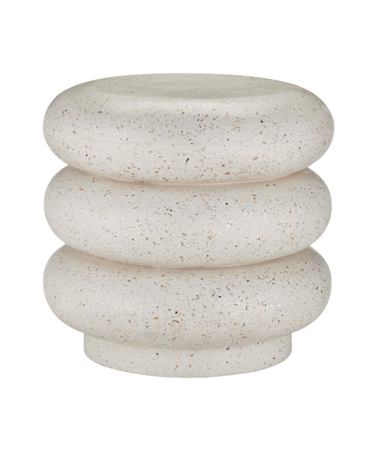 Currey & Co. Cusani Ivory Terrazzo Stool 2000-0044