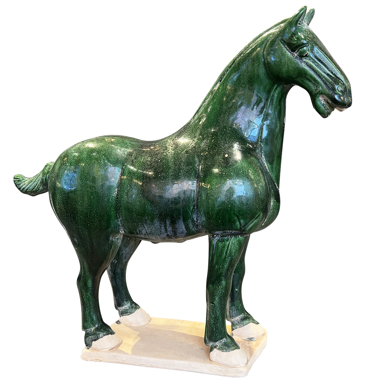 Currey & Co. 16.5" Tang Dynasty Medium Green Horse 1200-0784