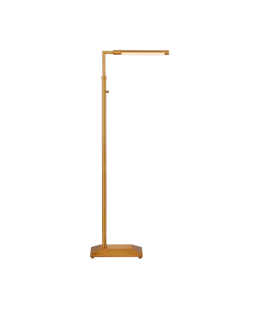 Currey & Co Autrand Brass Floor Lamp in Antique Brass 8000-0157