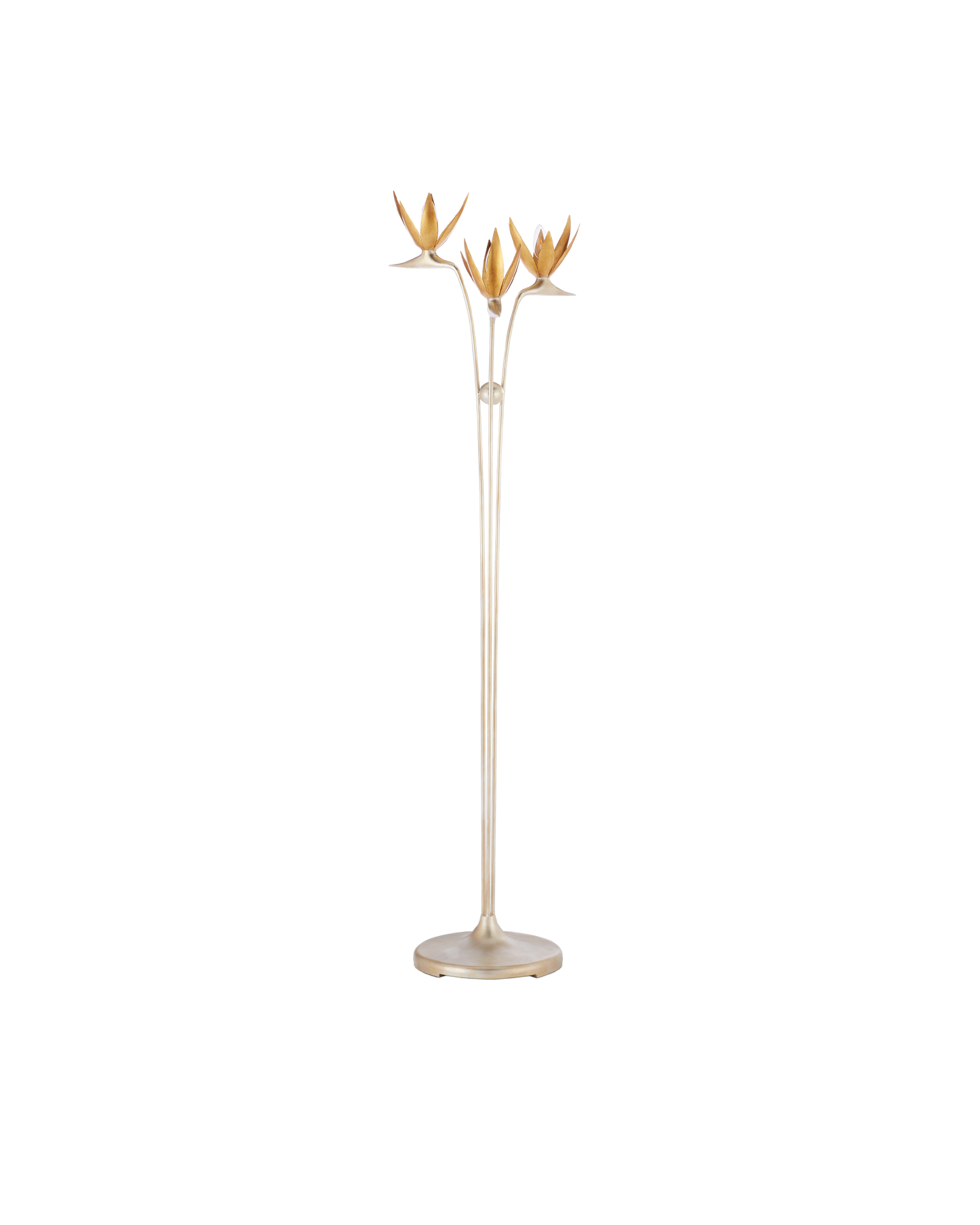 Currey & Co. Paradiso Silver & Gold Floor Lamp 8000-0130