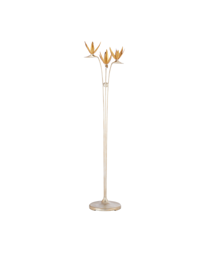 Currey & Co. Paradiso Silver & Gold Floor Lamp 8000-0130