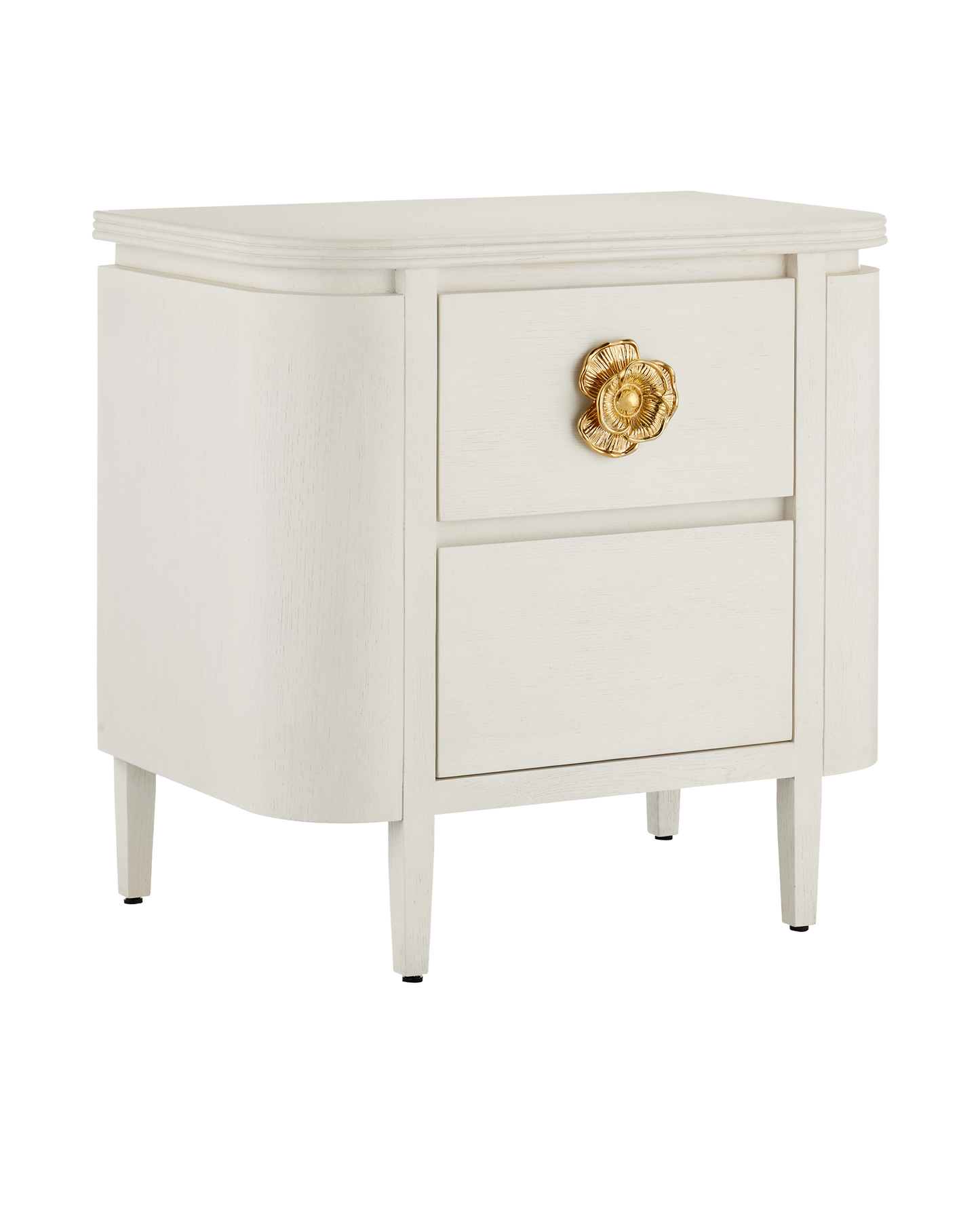 Currey & Co. Briallen White Nightstand 3000-0279