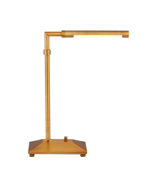 Currey & Co Autrand Brass Desk Lamp in Antique Brass 6000-0947