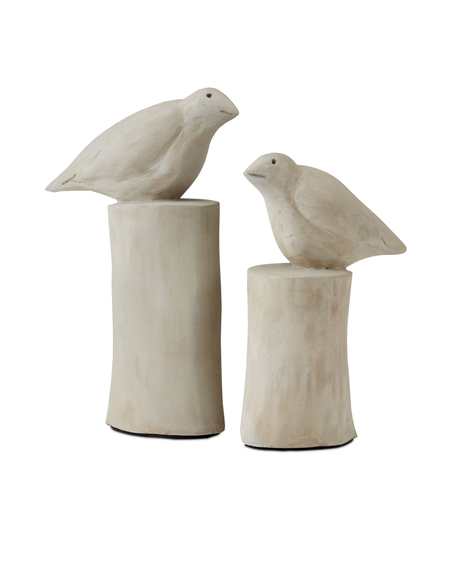 Currey & Co. Concrete Birds Set of 2 2200-0025