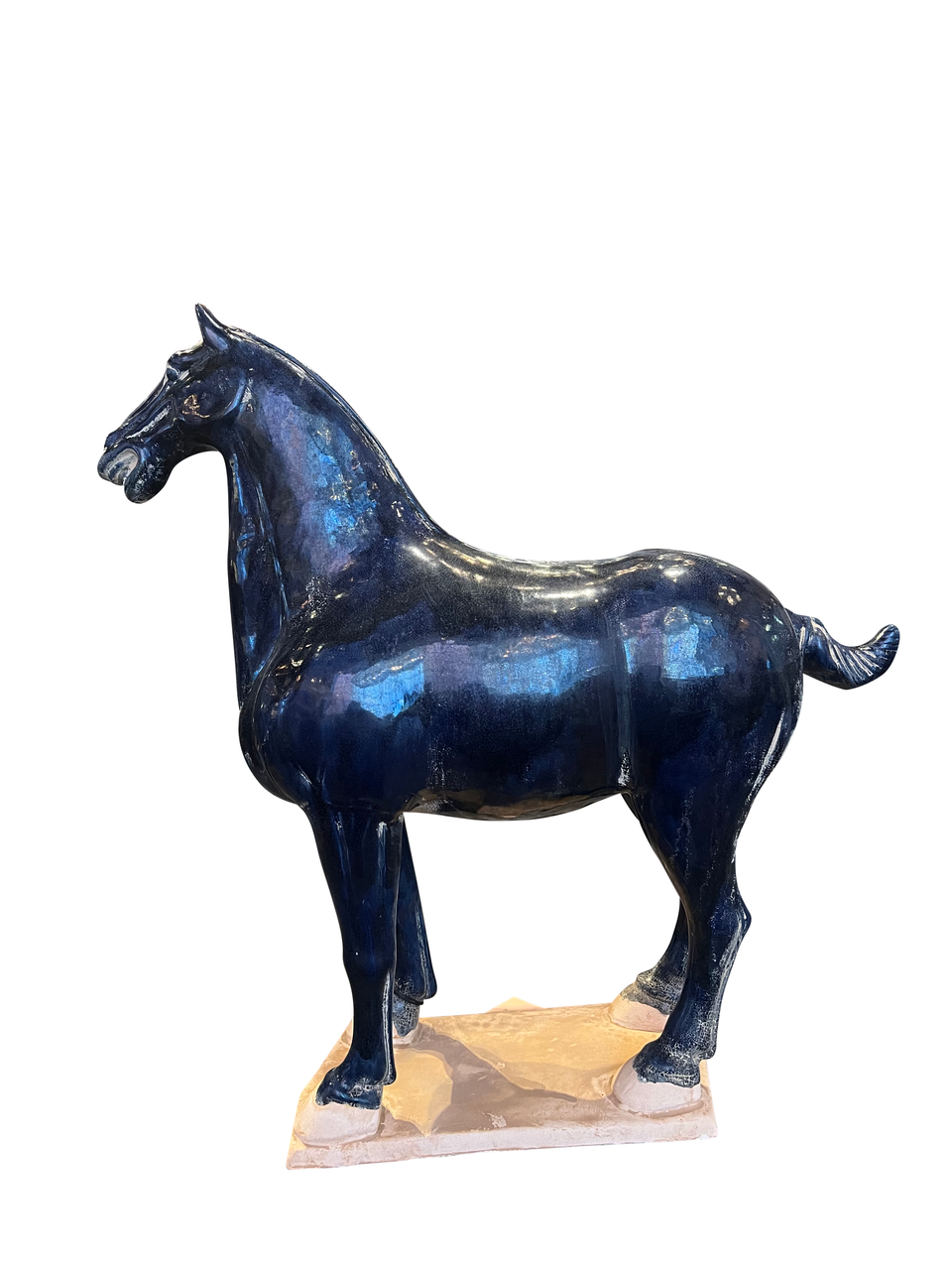 Currey & Co. Tang Dynasty Large Blue Horse 1200-0781