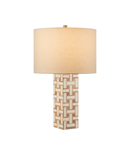 Currey & Co Aarna Cream Table Lamp in Natural/Ivory 6000-0955